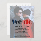 We Do – 秋結婚の日付を予約 案内ポストカード (正面/裏面)