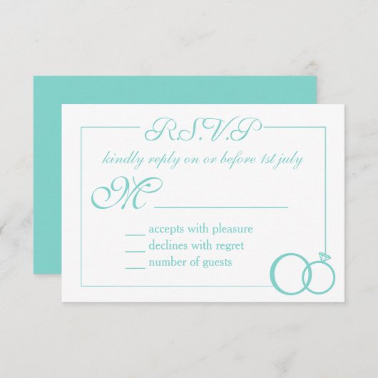 We Do 結婚's 出欠カード (正面/裏面)