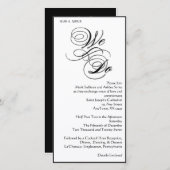 We Do 8x4 B&W Double Sided Wedding Invitation (正面/裏面)