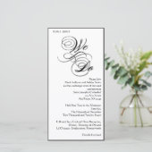 We Do 8x4 B&W Double Sided Wedding Invitation (スタンド正面)