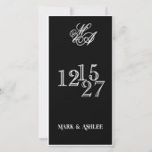 We Do 8x4 B&W Double Sided Wedding Invitation (裏面)