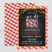 We Do BBQ招待状 – ギンガム 招待状 (正面/裏面)