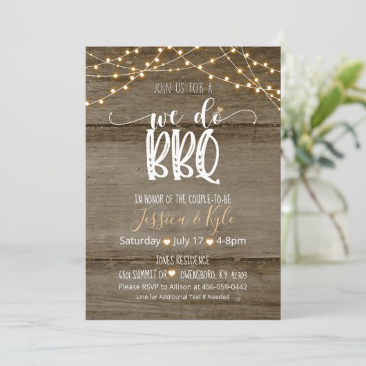 We Do BBQ招待状- 素朴 招待状 (スタンド正面)