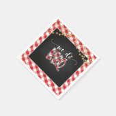 We Do BBQ Paper Napkin - Gingham スタンダードカクテルナプキン (角)