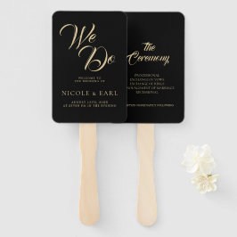 We Do Black エレガントアールデコ金ゴールド結婚レトロ ハンドファン