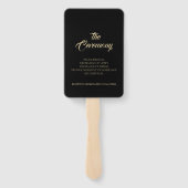 We Do Black エレガントアールデコ金ゴールド結婚レトロ ハンドファン (裏面)