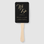 We Do Black エレガントアールデコ金ゴールド結婚レトロ ハンドファン (正面)