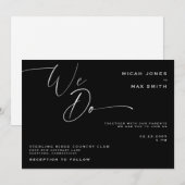 We Do Black & White 結婚's 招待状 (正面/裏面)