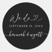 We Do Boho Wedding Label Invitation Envelope Seals ラウンドシール (正面)