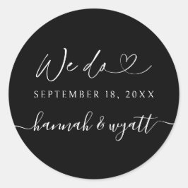 We Do Boho Wedding Label Invitation Envelope Seals ラウンドシール