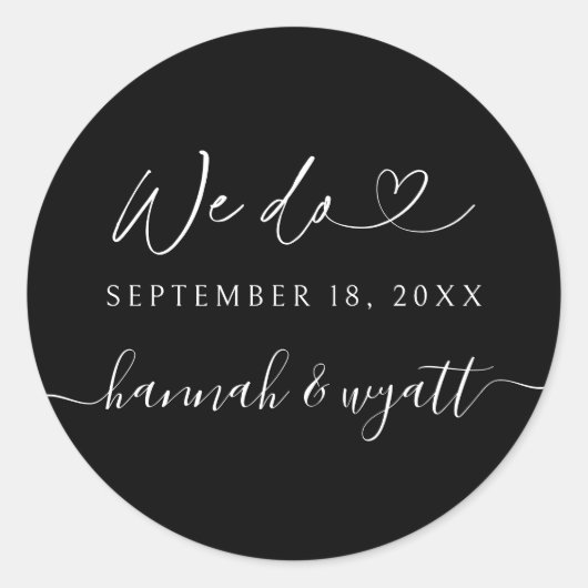 We Do Boho Wedding Label Invitation Envelope Seals ラウンドシール (正面)