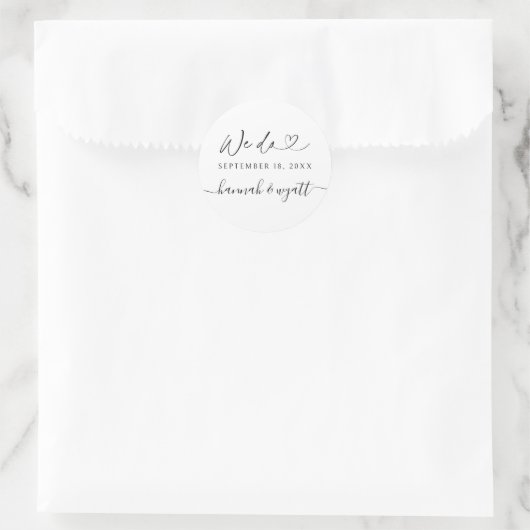 We Do Boho Wedding Label Invitation Envelope Seals ラウンドシール (バッグ)
