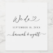 We Do Boho Wine Bottle Labels Wedding Decor ワインラベル (シングルラベル)