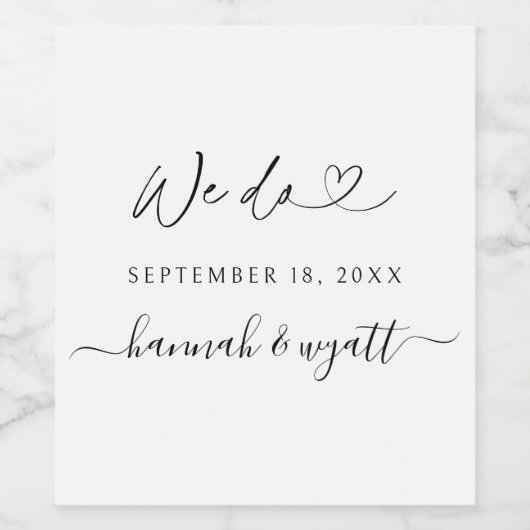 We Do Boho Wine Bottle Labels Wedding Decor ワインラベル (シングルラベル)