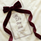 We Do Burgundy Old Money Wedding アクリル招待状