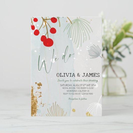 We Do Christmas Wedding - Elegant Winter Party 招待状 (スタンド正面)