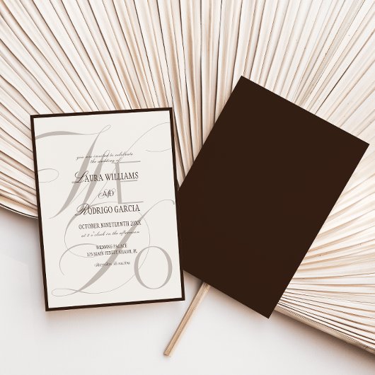 We Do Espresso Old Money Wedding Invitation 招待状