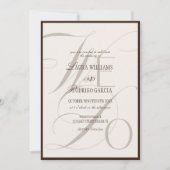 We Do Espresso Old Money Wedding Invitation 招待状 (正面)