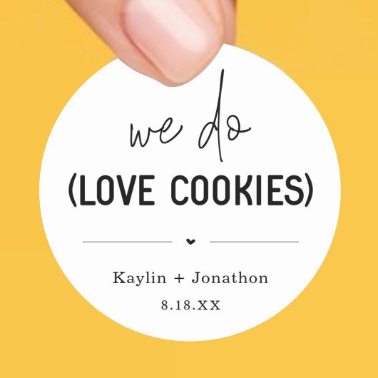 We Do Love Cookie結婚式の引き出物ラベル ラウンドシール