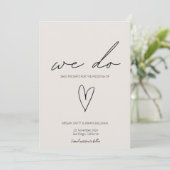 We Do Minimalist Beigeハート写真 セーブザデート (スタンド正面)