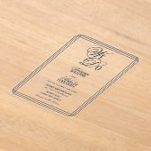 We Do Navy Old Money Wedding アクリル招待状 (レイダウン)