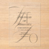 We Do Old Money Wedding Minimalist  アクリル招待状 (正面)