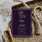 We Do Plum Old Money Wedding 招待状