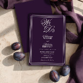 We Do Plum Old Money Wedding 招待状