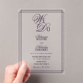 We Do Purple Old Money Wedding アクリル招待状 (インサイチュ (ポータブル))