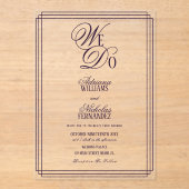 We Do Purple Old Money Wedding アクリル招待状 (正面)