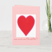 We do, Red Heart Wedding Invitation Cards 招待状 (裏面)