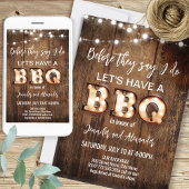 We Do Retro Rustic Engagement Party 招待状