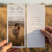We Do Rustic Modern Script Bookmark Photo Wedding  セーブザデート