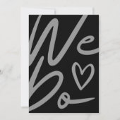 We Do simple black Wedding invitation card シーズンカード (正面)