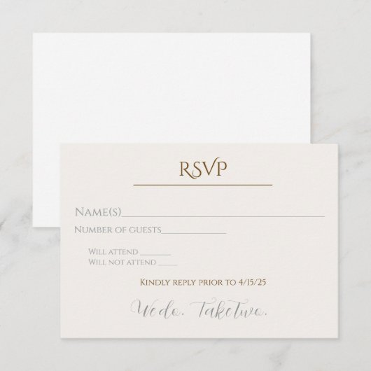 We Do Take Two RSVP Card (正面/裏面)
