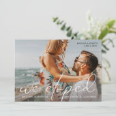 We Elopedタイポグラフィ風景の写真の発表 招待状 (スタンド正面)