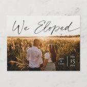 We Eloped文字スエレガントクリプトミニマル発表 ポストカード (正面)