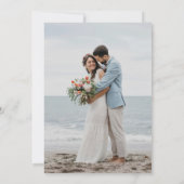 We Eloped海ビーチの結婚Elopementの写真 招待状 (裏面)