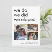 We Eloped 3写真アナウンスメント招待状 案内状 (スタンド正面)