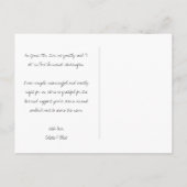 We Eloped Modern Minimalist Message Script Photo 案内ポストカード (裏面)