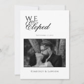 We eloped Photo card Elopement Announcement 招待状 (正面)