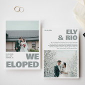 We Eloped Sea写真シンプル告知カード 案内状