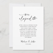 We Eloped Wedding Announcement | Photo Template 招待状 (正面)