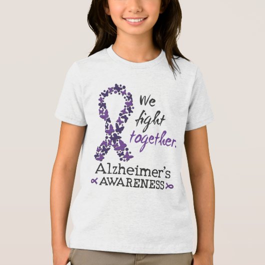 We fight together - Alzheimer awareness トライブレンドTシャツ (正面)
