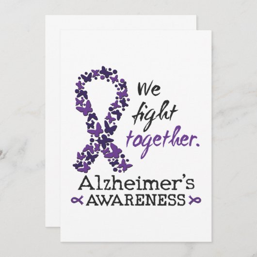 We fight together - Alzheimer awareness 招待状 (正面/裏面)