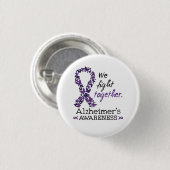We fight together - Alzheimer awareness 缶バッジ (正面&裏面)