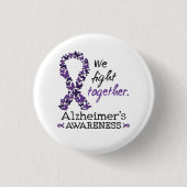 We fight together - Alzheimer awareness 缶バッジ (正面)
