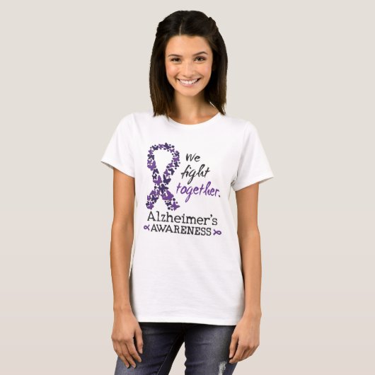 We fight together - Alzheimer awareness Tシャツ (正面フル)