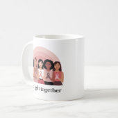 We Fight Together Breast Cancer Awareness Design コーヒーマグカップ (正面左)
