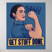 We get stuff done AOC Rosie the riveter ポスター (正面)
